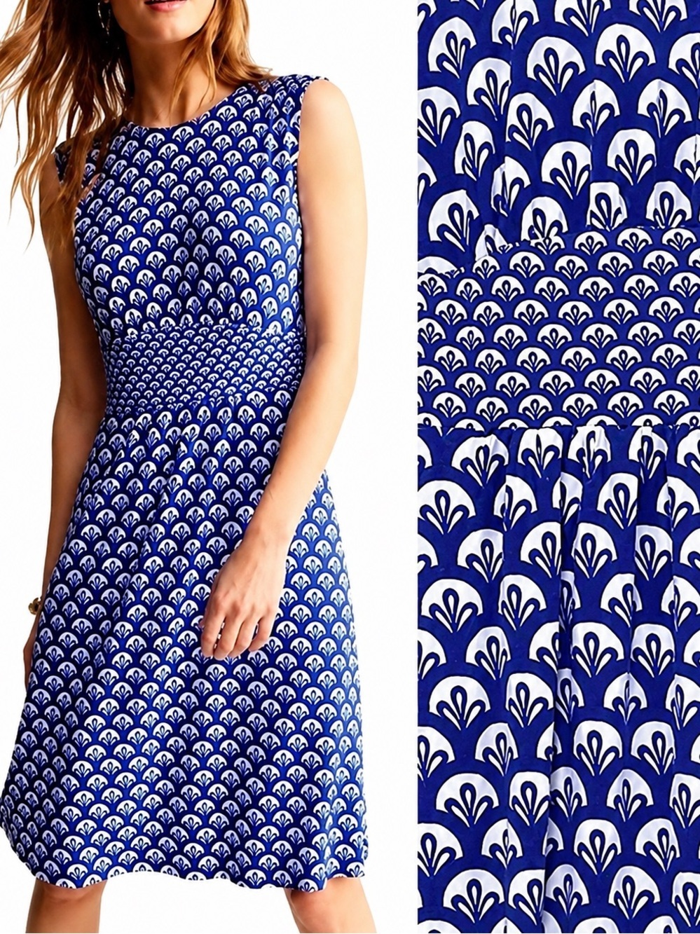 Boden Thea Sleeveless Dress 16 18 L Long